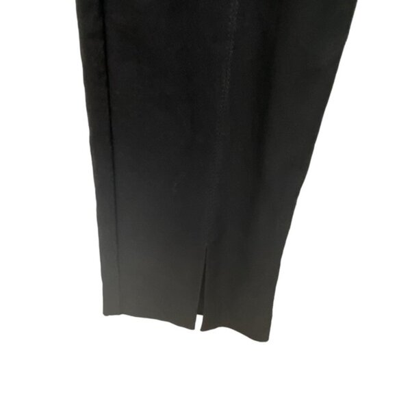 Unique Joseph Ribkoff black crochet waist split front seam stretch pants size 6 - Picture 4 of 13